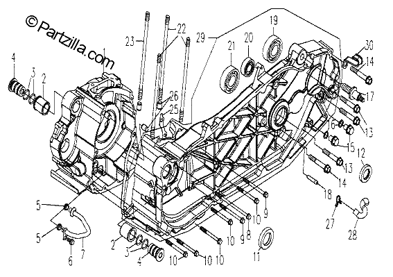 Diagrama de CRANKCASE ASSY