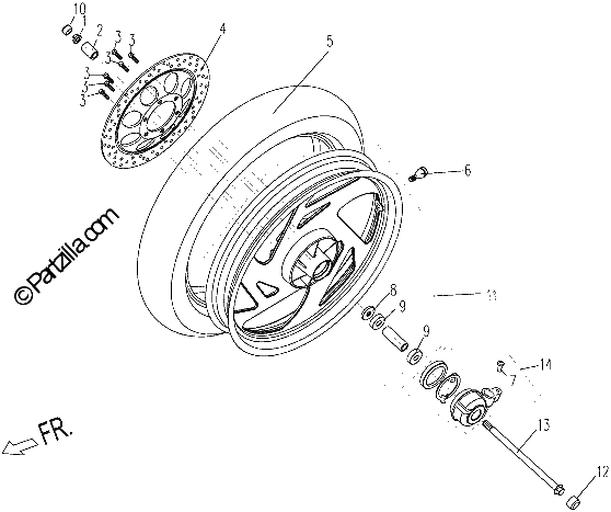 Diagrama de FRONT WHEEL