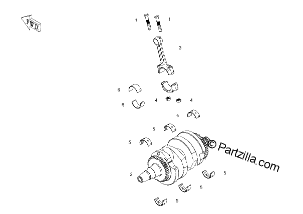 Diagrama de CRANKSHAFT CONNECTING ROD 1