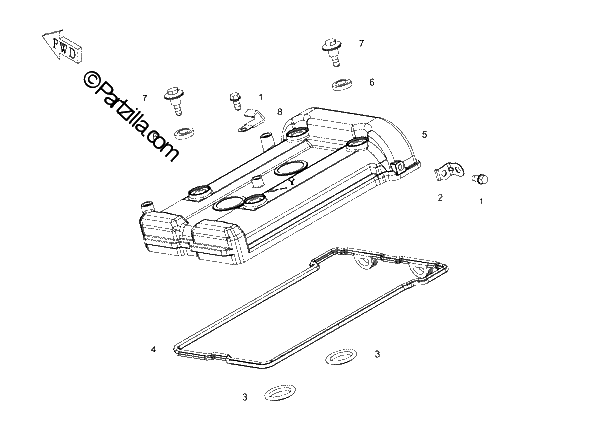 Diagrama de CYLINDER HEAD COVER