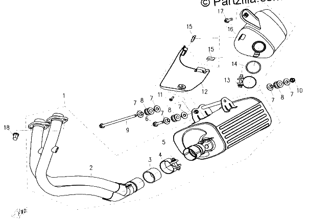 Diagrama de MUFFLER ASSY