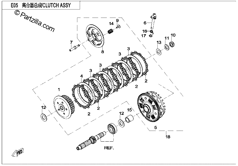 Diagrama de CLUTCH ASSY