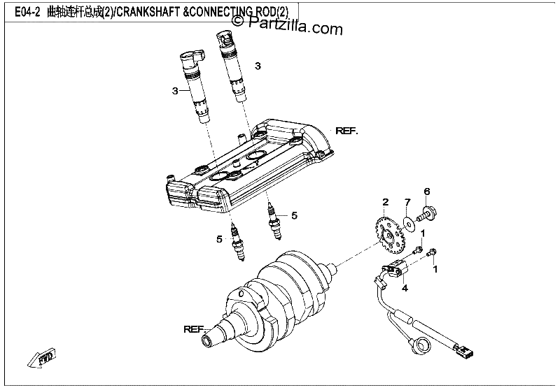 Diagrama de CRANKSHAFT CONNECTING ROD 2