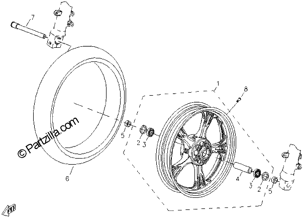 Diagrama de FRONT WHEEL