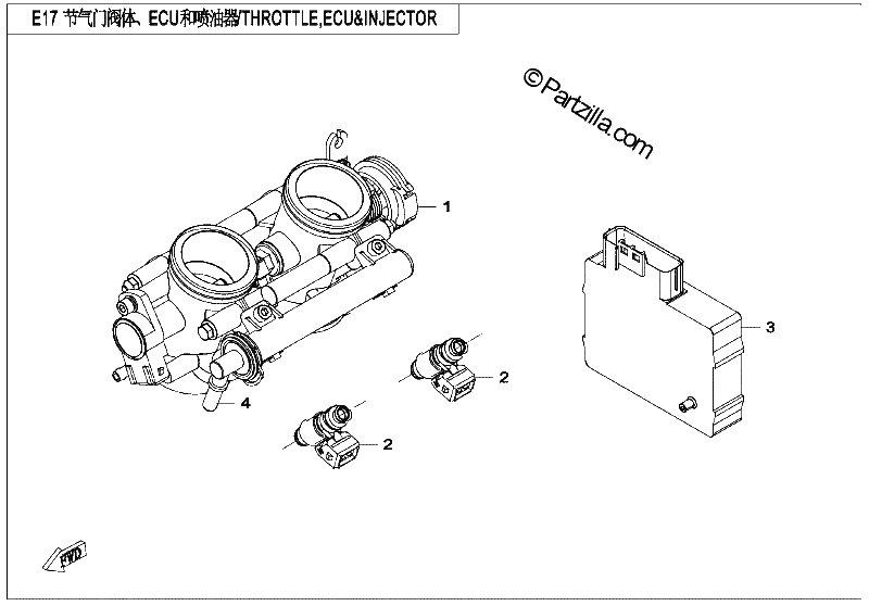 Diagrama de THROTTLE ECU INJECTOR