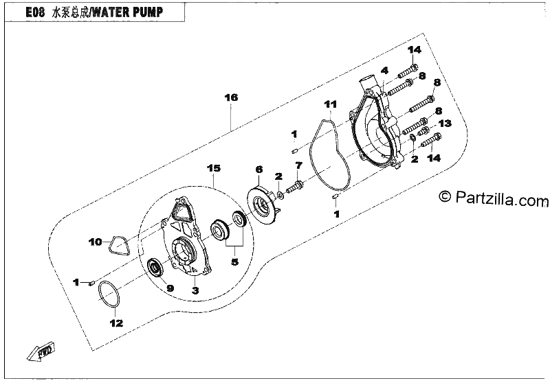 Diagrama de WATER PUMP