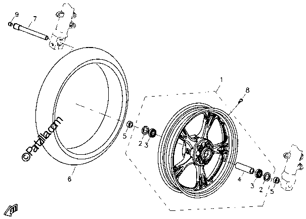 Diagrama de FRONT WHEEL