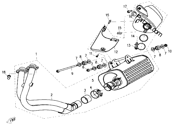 Diagrama de MUFFLER ASSY