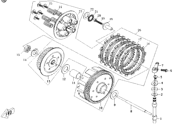 Diagrama de CLUTCH ASSY