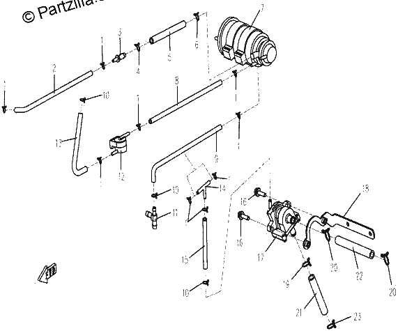 Diagrama de FUEL EVAPORATION RECYCLE SYSTEM