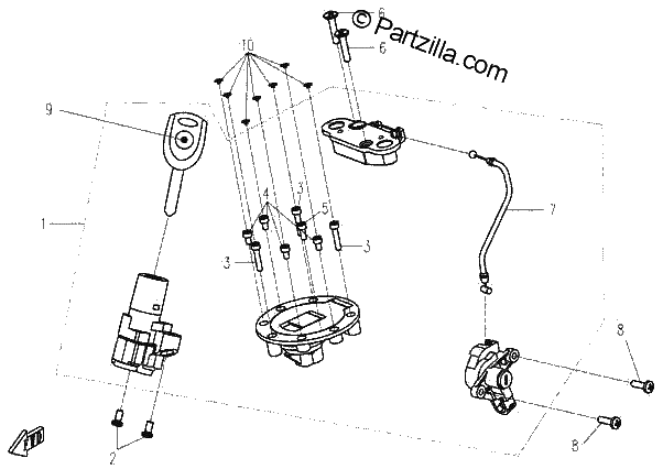 Diagrama de LOCK ASSY