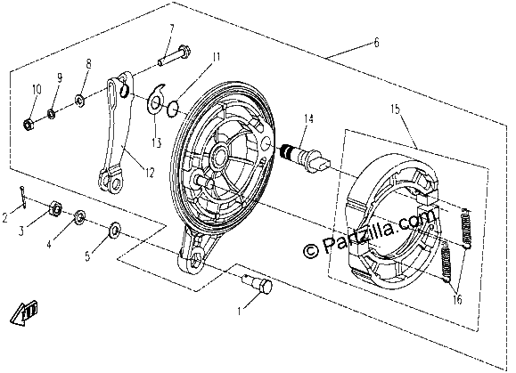 Diagrama de REAR BRAKE SYSTEM