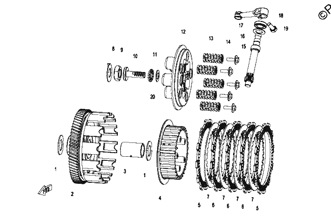 Diagrama de CLUTCH ASSY