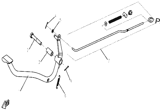 Diagrama de REAR BRAKE PEDAL