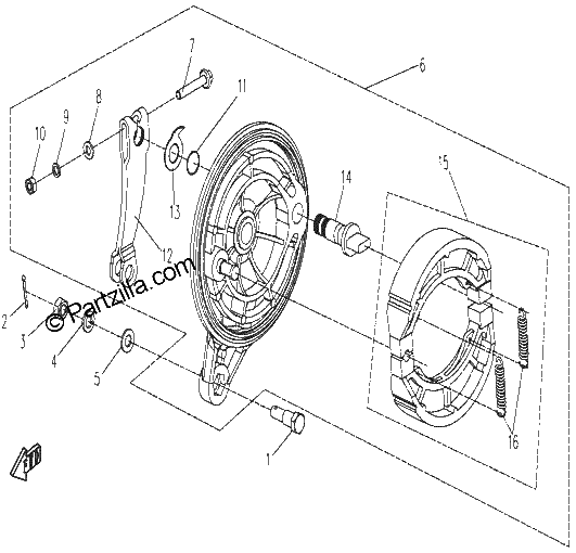 Diagrama de REAR BRAKE SYSTEM