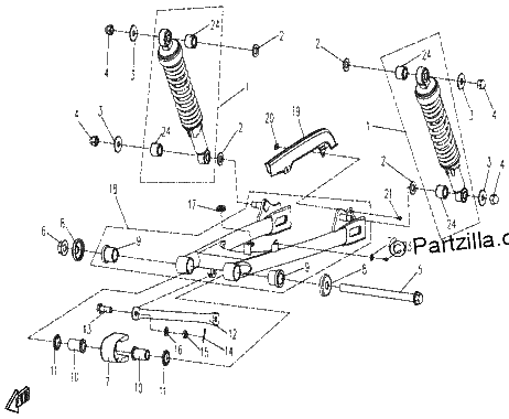 Diagrama de REAR SUSPENSION