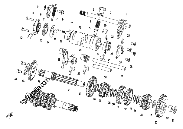 Diagrama de TRANSMISSION ASSY