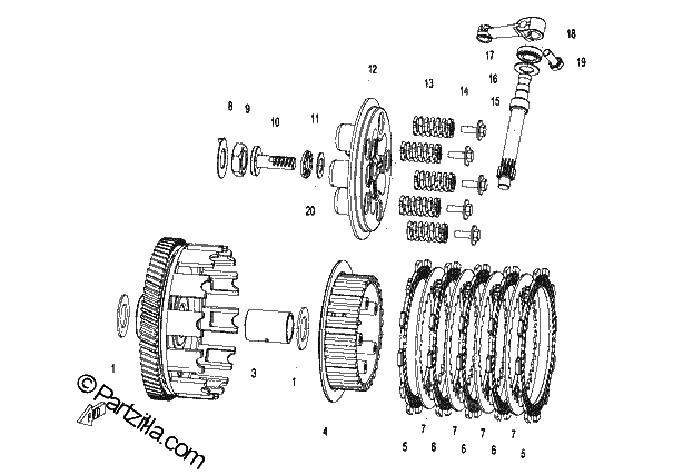 Diagrama de CLUTCH ASSY