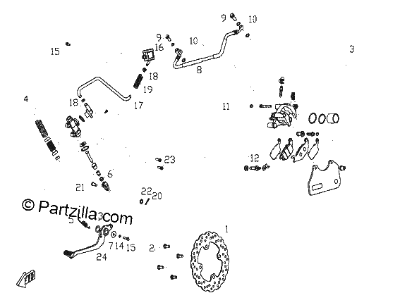 Diagrama de REAR BRAKE SYSTEM