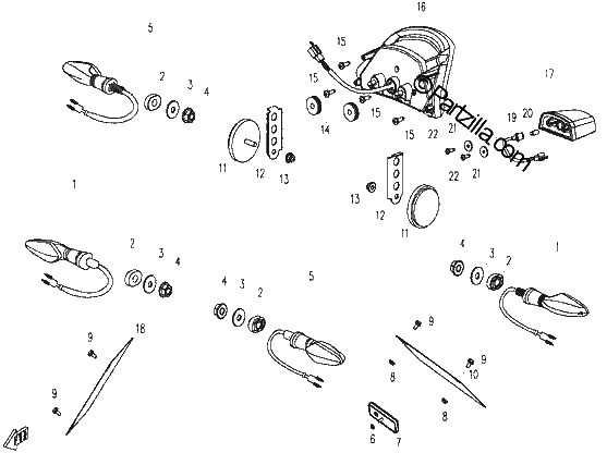 Diagrama de TAIL LIGHT TURN SIGNALS