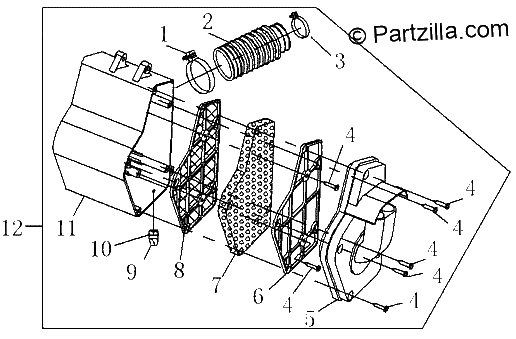Diagrama de AIR FILTER ASSY