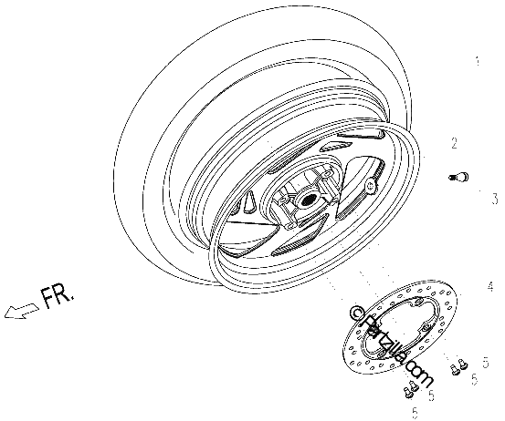 Diagrama de REAR WHEEL