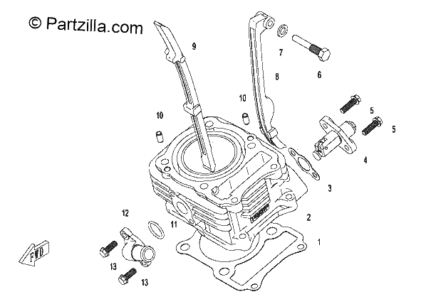 Diagrama de CYLINDER BODY ASSY