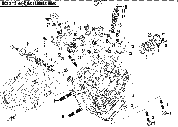 Diagrama de CYLINDER HEAD ASSY