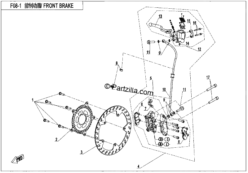 Diagrama de FRONT BRAKE