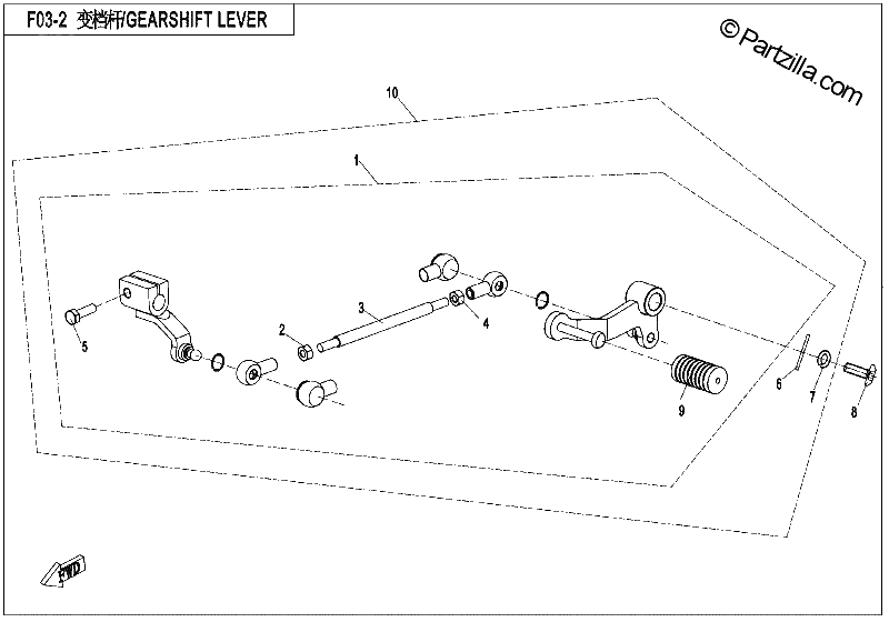 Diagrama de GEARSHIFT LEVER