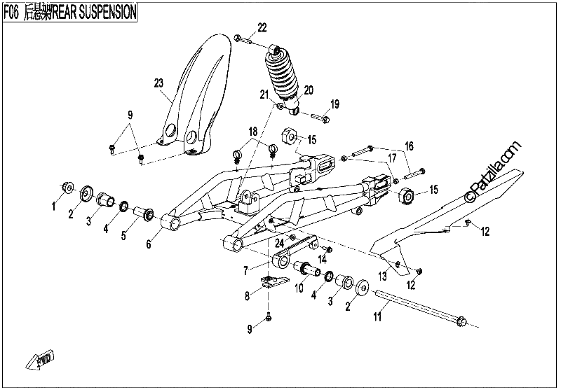 Diagrama de REAR SUSPENSION