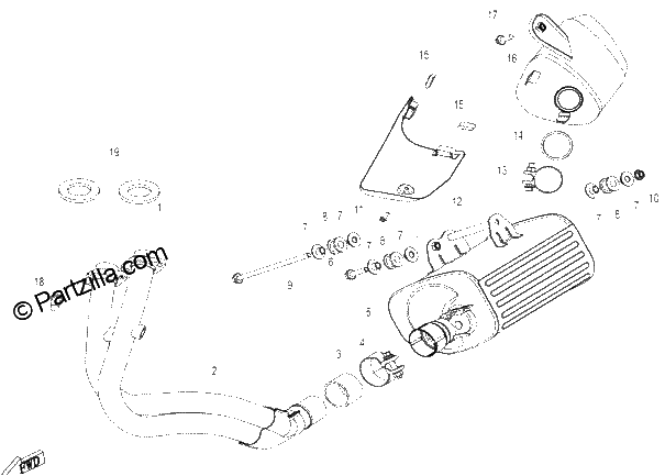 Diagrama de MUFFLER ASSY