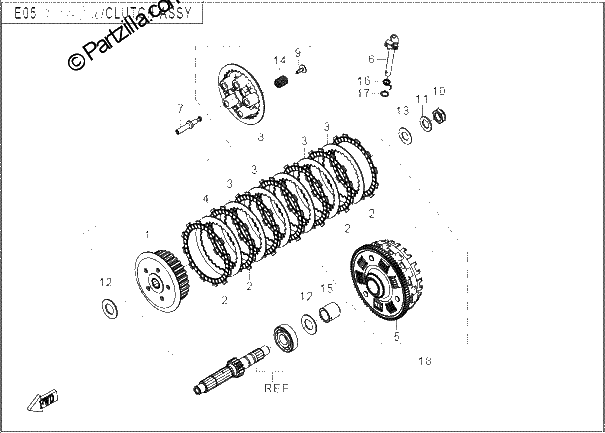 Diagrama de CLUTCH ASSY
