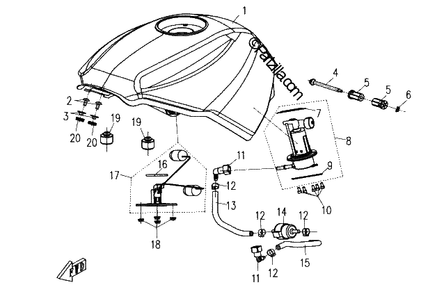 Diagrama de FUEL TANK