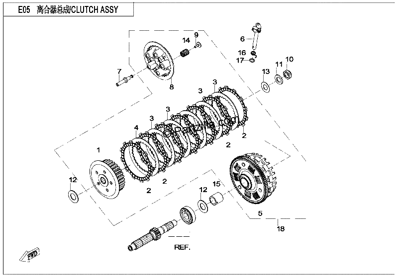 Diagrama de CLUTCH ASSY