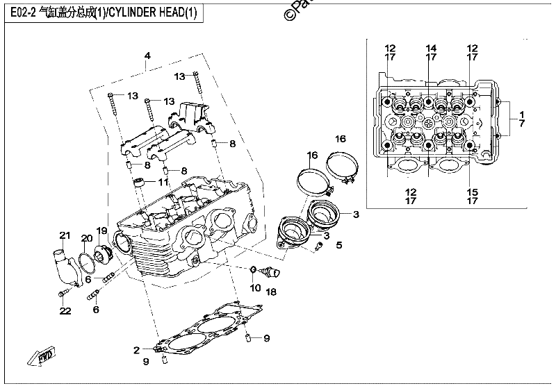 Diagrama de CYLINDER HEAD 1