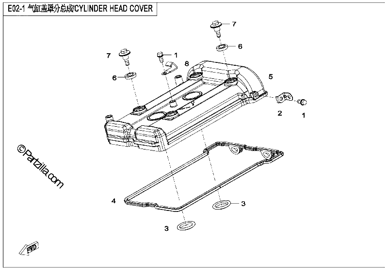 Diagrama de CYLINDER HEAD COVER