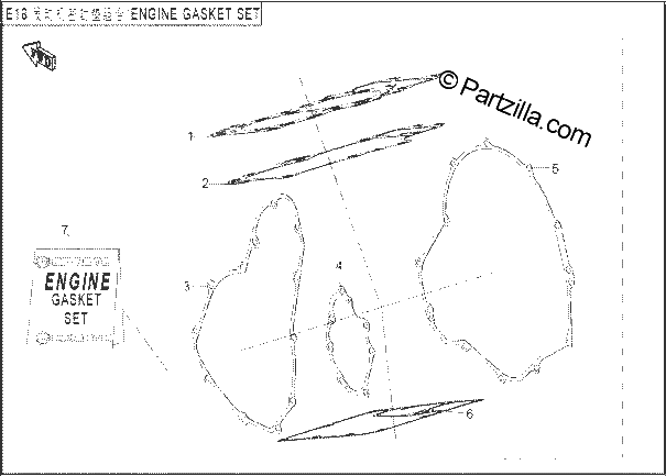 Diagrama de ENGINE GASKET SET