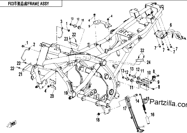Diagrama de FRAME ASSY