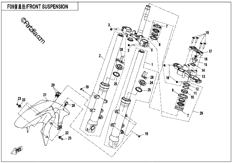 Diagrama de FRONT SUSPENSION