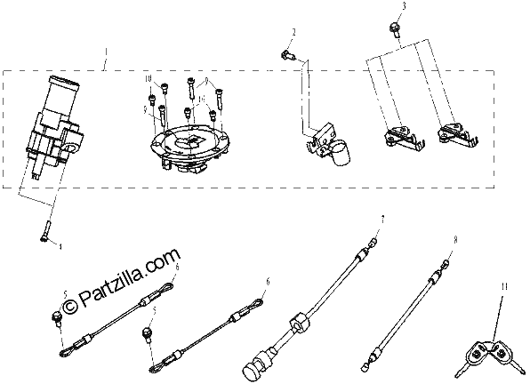 Diagrama de LOCK ASSY