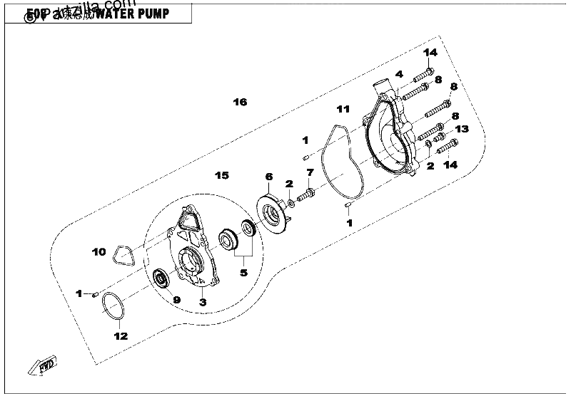 Diagrama de WATER PUMP