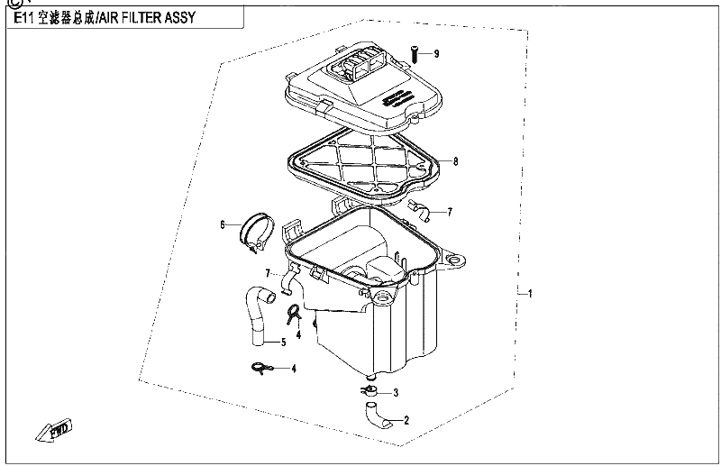 Diagrama de AIR FILTER ASSY