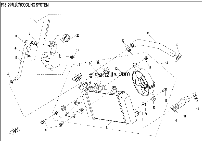Diagrama de COOLING SYSTEM