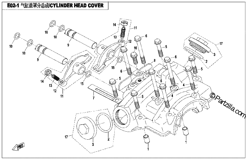 Diagrama de CYLINDER HEAD COVER