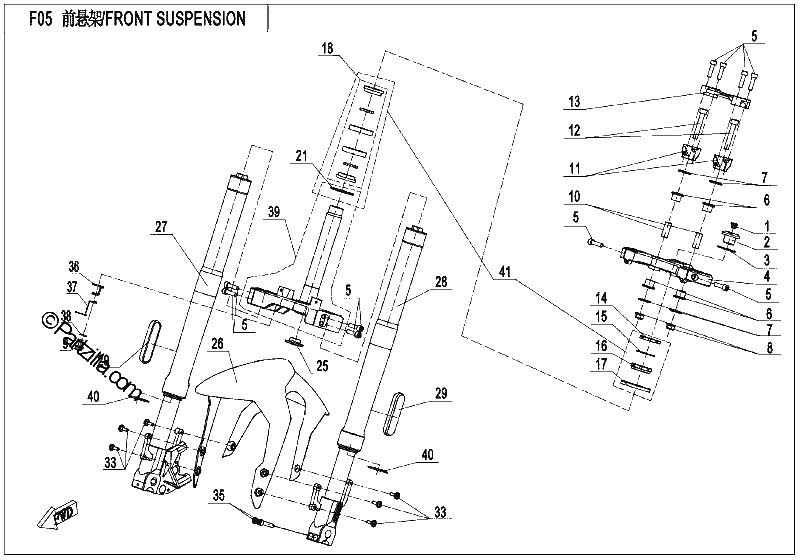 Diagrama de FRONT SUSPENSION