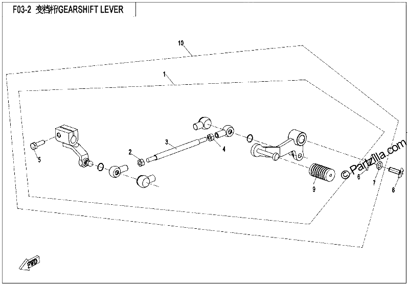 Diagrama de GEARSHIFT LEVER