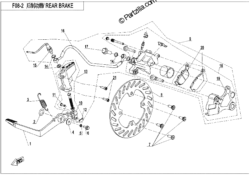 Diagrama de REAR BRAKE