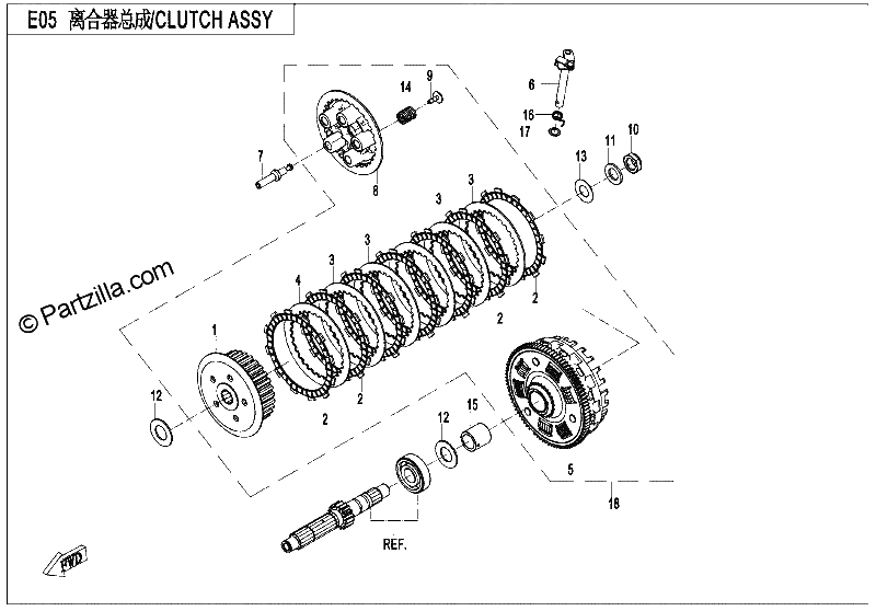 Diagrama de CLUTCH ASSY