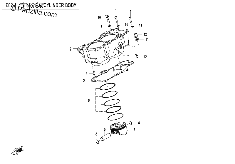 Diagrama de CYLINDER BODY